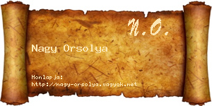 Nagy Orsolya névjegykártya